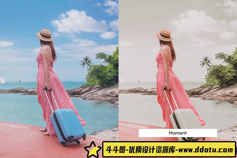 人像LR预设20个粉绿色电影人像后期调色预设lr预设ps滤镜pr调色lightroom人像lut插件