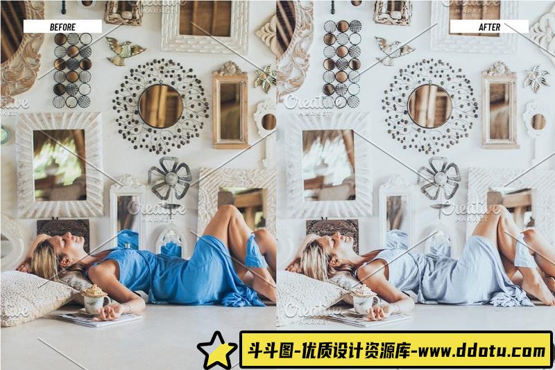 人像LR预设波西米亚风格人像调色预设lr预设ps滤镜pr调色lightroom人像lut插件