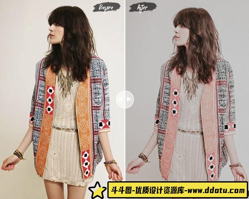 人像LR预设波西米亚莫兰迪风格后期预设lr预设ps滤镜pr调色lightroom人像lut插件