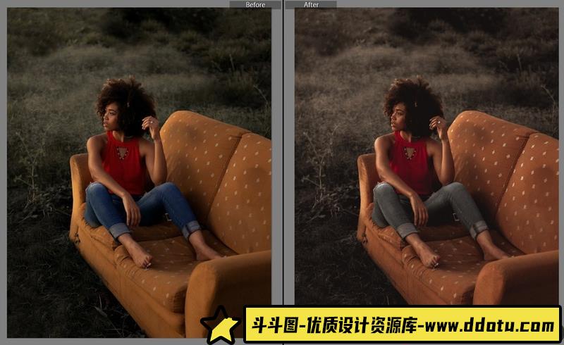 人像LR预设博客时尚人像波西米亚风格复古胶片预设与移动预设lr预设ps滤镜pr调色lightroom人像lut插件-斗斗图
