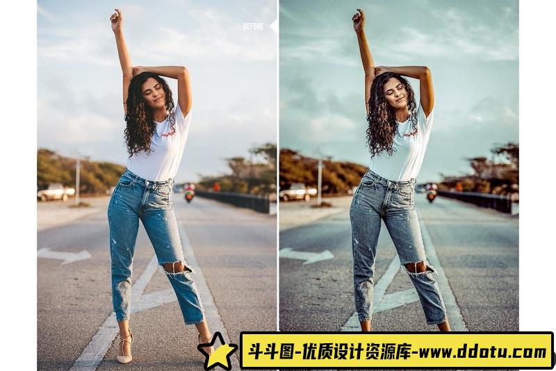 人像LR预设人像通透青橙色调预设手机预设lr预设ps滤镜pr调色lightroom人像lut插件