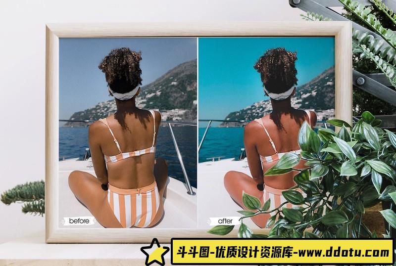 人像LR预设比基尼户外人像写真预设lr预设ps滤镜pr调色lightroom人像lut插件-斗斗图