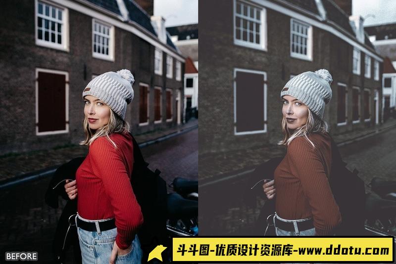 人像LR预设城市电影人像预设与手机预设lr预设ps滤镜pr调色lightroom人像lut插件