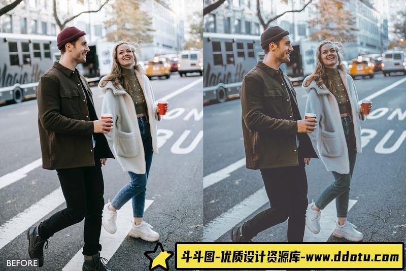 人像LR预设城市电影人像预设与手机预设lr预设ps滤镜pr调色lightroom人像lut插件