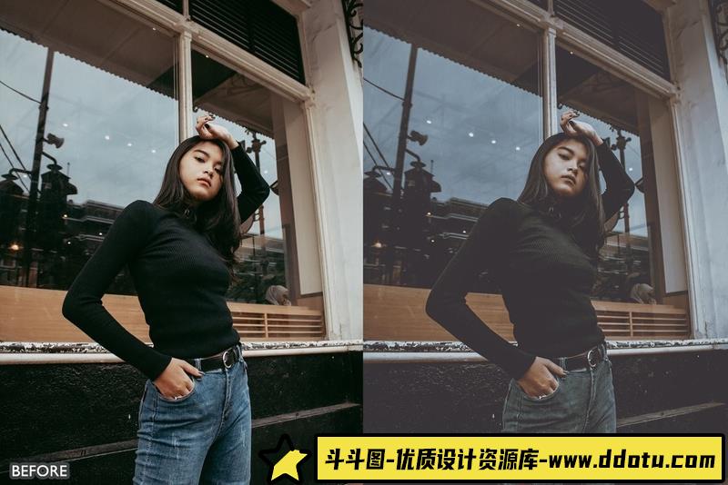 人像LR预设城市电影人像预设与手机预设lr预设ps滤镜pr调色lightroom人像lut插件