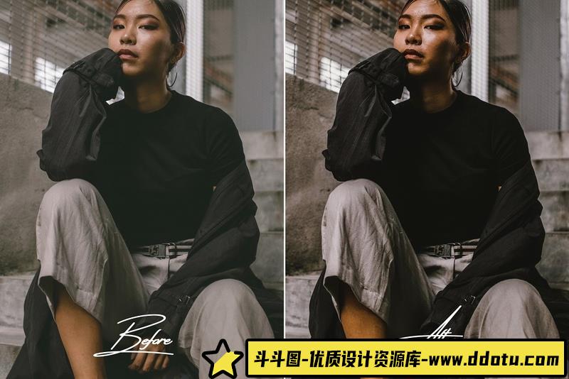 人像LR预设城市风光黑金胶片人像预设滤镜lr预设ps滤镜pr调色lightroom人像lut插件