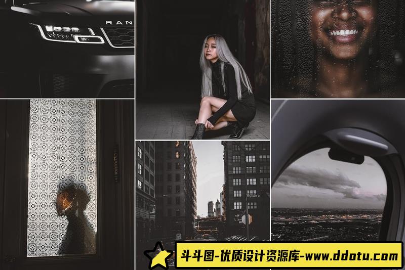 人像LR预设城市风光黑金胶片人像预设滤镜lr预设ps滤镜pr调色lightroom人像lut插件