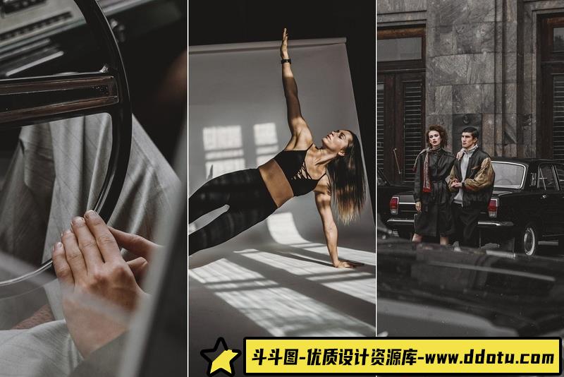 人像LR预设城市风光黑金胶片人像预设滤镜lr预设ps滤镜pr调色lightroom人像lut插件