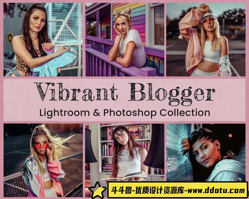 人像LR预设充满活力的博主预设预设预设lr预设ps滤镜pr调色lightroom人像lut插件-斗斗图