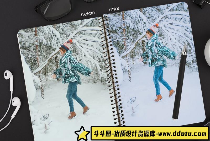 人像LR预设冬季风光人像后期预设lr预设ps滤镜pr调色lightroom人像lut插件