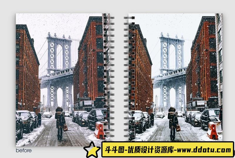 人像LR预设冬季风光人像后期预设lr预设ps滤镜pr调色lightroom人像lut插件