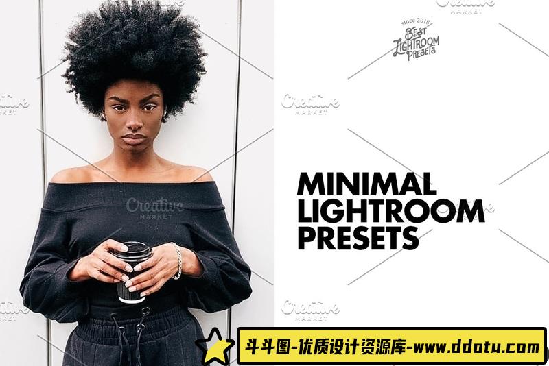 人像LR预设干净简约人像后期调色预设lr预设ps滤镜pr调色lightroom人像lut插件-斗斗图