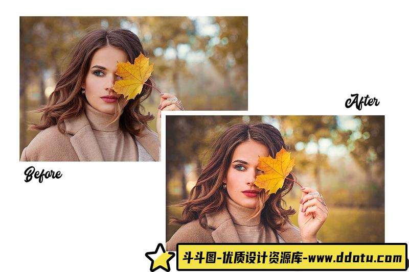 人像LR预设高级秋季人像摄影后期预设15lr预设ps滤镜pr调色lightroom人像lut插件