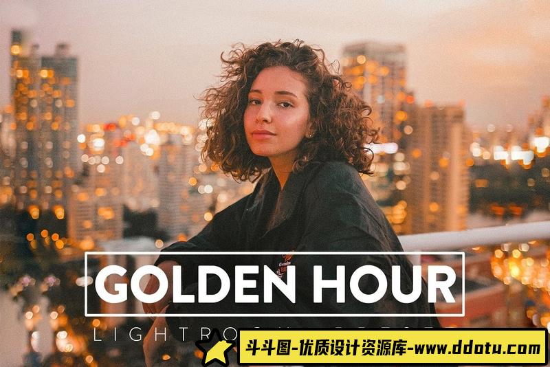 人像LR预设黄金时段逆光通透暖色调人像预设与移动预设预设lr预设ps滤镜pr调色lightroom人像lut插件-斗斗图