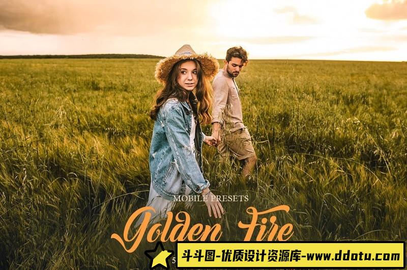 人像LR预设黄金时段暖色调人像预设lr预设ps滤镜pr调色lightroom人像lut插件-斗斗图