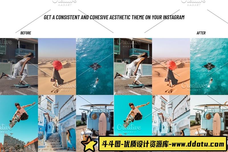 人像LR预设极限运动,滑板无人机航拍后期调色预设lr预设ps滤镜pr调色lightroom人像lut插件