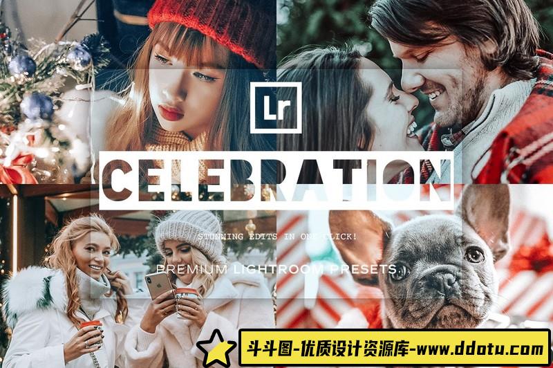 人像LR预设家庭喜庆氛围情绪人像摄影后期预设lr预设ps滤镜pr调色lightroom人像lut插件-斗斗图