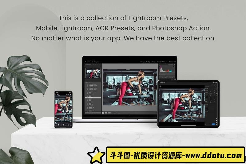 人像LR预设健身运动人像预设与动作lr预设ps滤镜pr调色lightroom人像lut插件