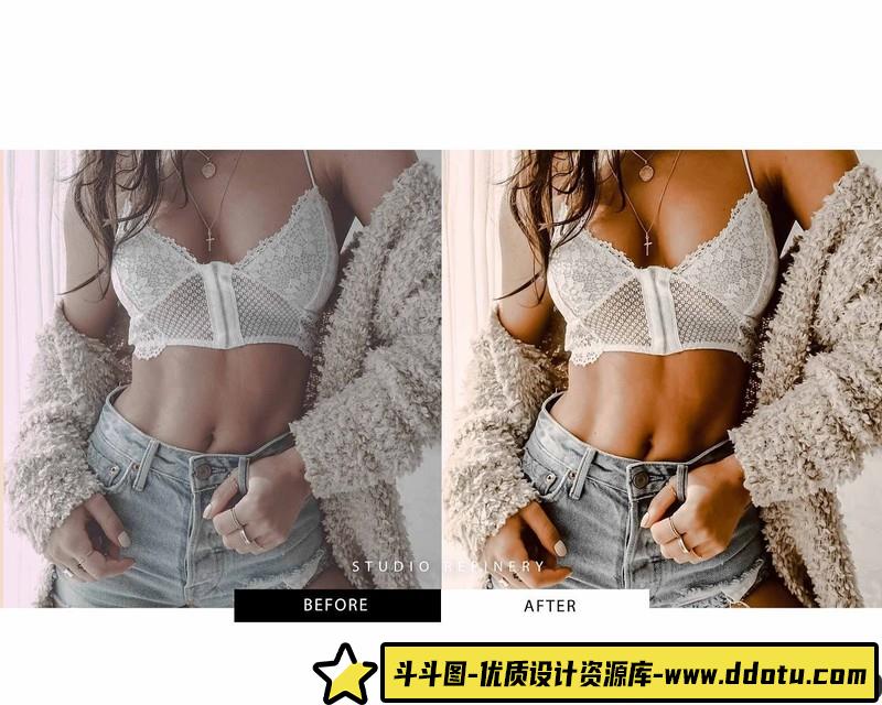 人像LR预设焦糖暖色调人像产品摄影预设lr预设ps滤镜pr调色lightroom人像lut插件