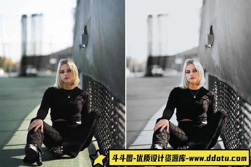 人像LR预设街拍人像迷你质感中性灰色调预设lr预设ps滤镜pr调色lightroom人像lut插件