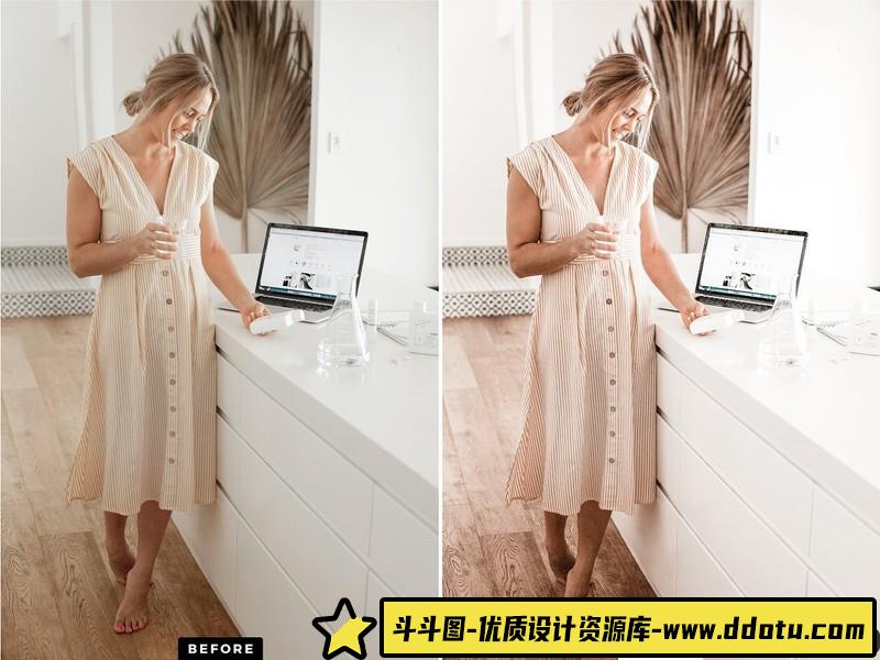 人像LR预设洁净明亮室内人像摄影预设lr预设ps滤镜pr调色lightroom人像lut插件