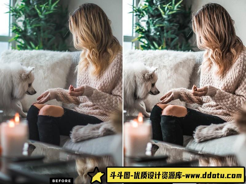 人像LR预设洁净明亮室内人像摄影预设lr预设ps滤镜pr调色lightroom人像lut插件