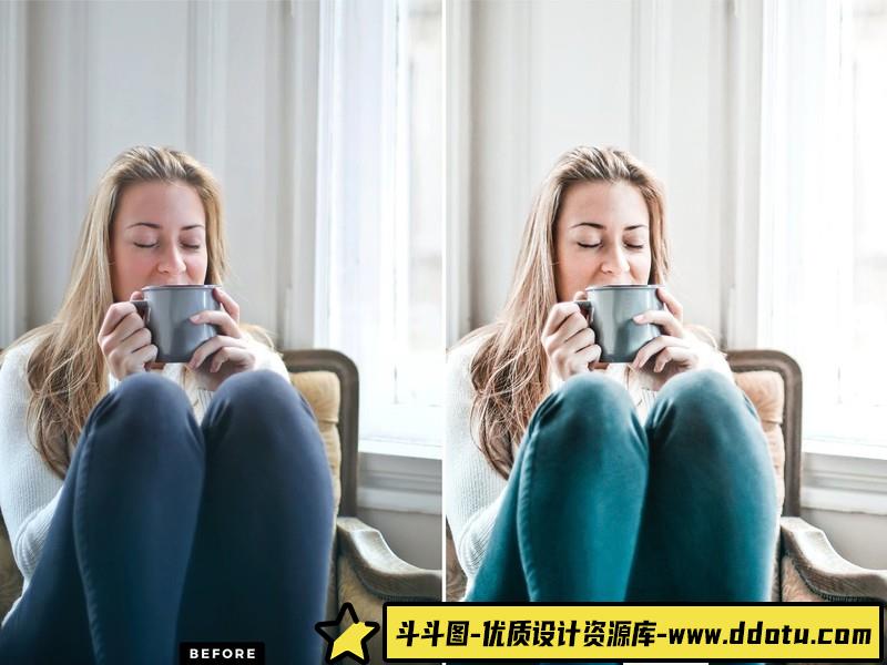 人像LR预设洁净明亮室内人像摄影预设lr预设ps滤镜pr调色lightroom人像lut插件