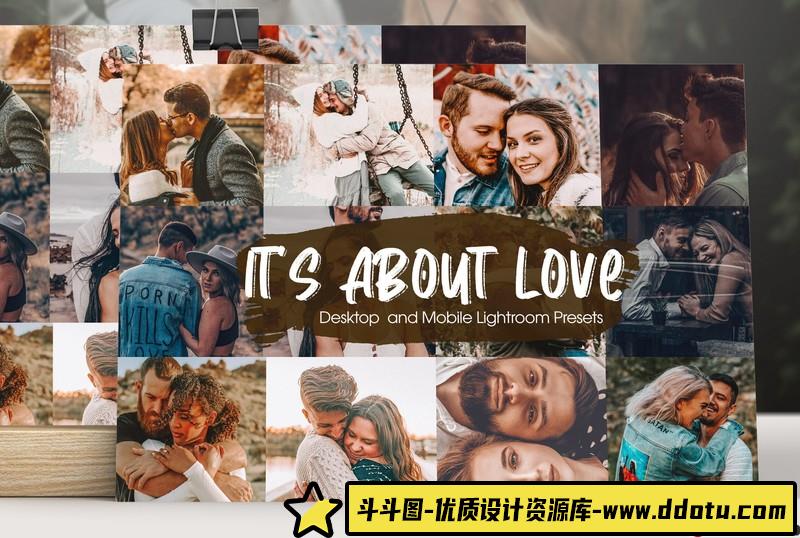 人像LR预设恋人情侣人像温馨胶片预设lr预设ps滤镜pr调色lightroom人像lut插件-斗斗图