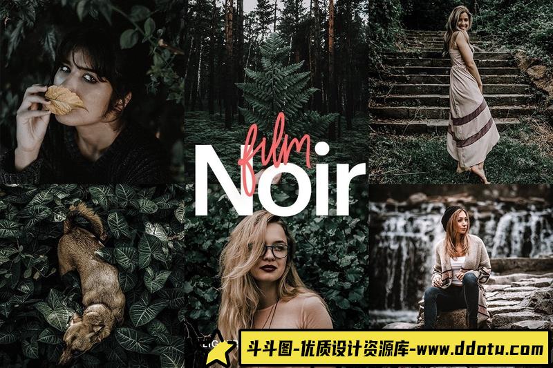 人像LR预设旅拍情绪人像森系黑色胶片主题预设lr预设ps滤镜pr调色lightroom人像lut插件-斗斗图
