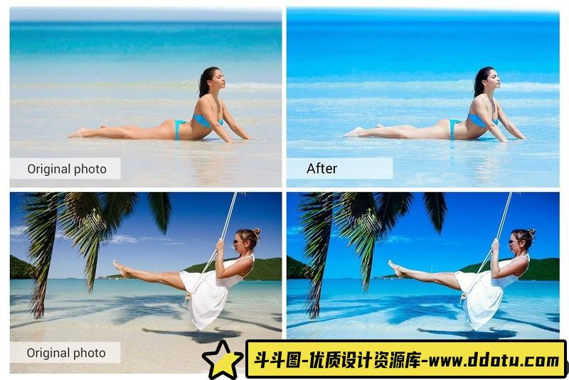 人像LR预设旅拍人像写真清爽蓝调预设lr预设ps滤镜pr调色lightroom人像lut插件