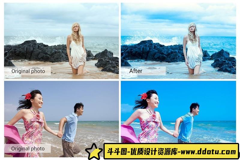 人像LR预设旅拍人像写真清爽蓝调预设lr预设ps滤镜pr调色lightroom人像lut插件