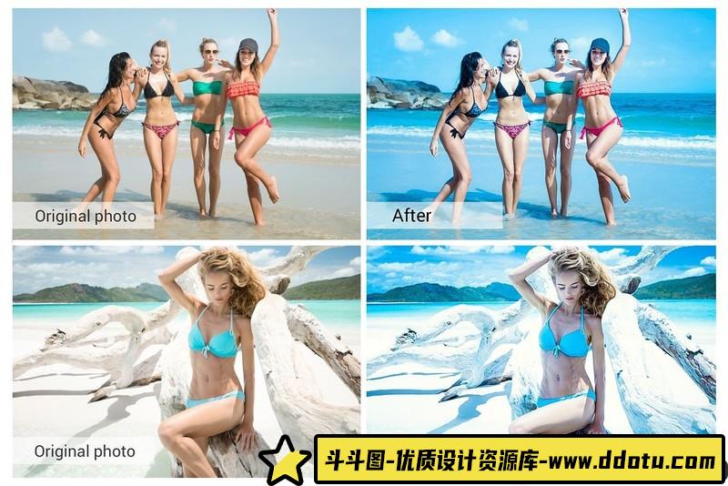 人像LR预设旅拍人像写真清爽蓝调预设lr预设ps滤镜pr调色lightroom人像lut插件