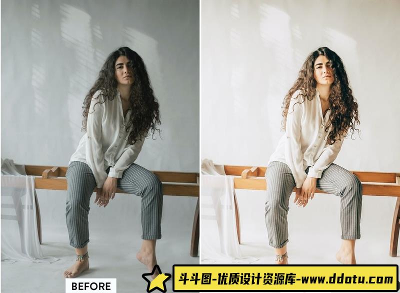 人像LR预设明亮通透电影胶片人像后期调色预设lr预设ps滤镜pr调色lightroom人像lut插件