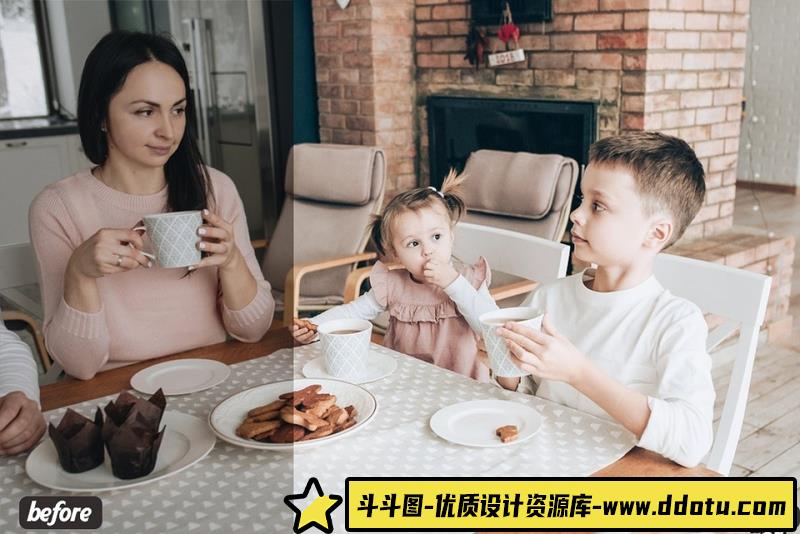 人像LR预设明亮通透家庭人像预设滤镜lr预设ps滤镜pr调色lightroom人像lut插件