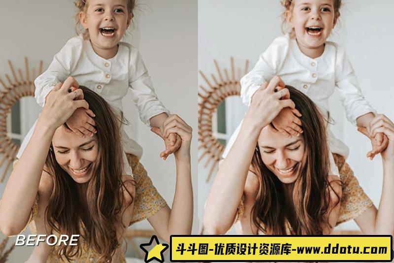 人像LR预设明亮通透家庭人像后期胶片预设+预设lr预设ps滤镜pr调色lightroom人像lut插件