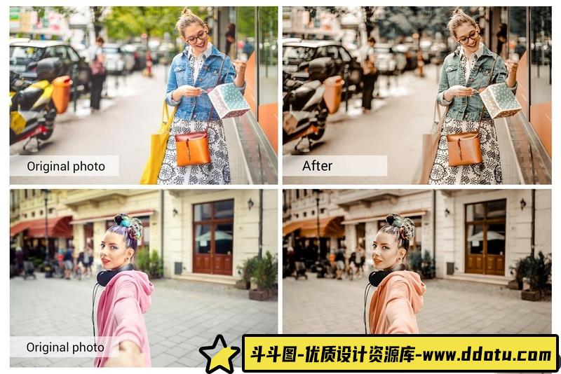 人像LR预设明亮通透牛奶咖啡色调色预设+动作套装lr预设ps滤镜pr调色lightroom人像lut插件