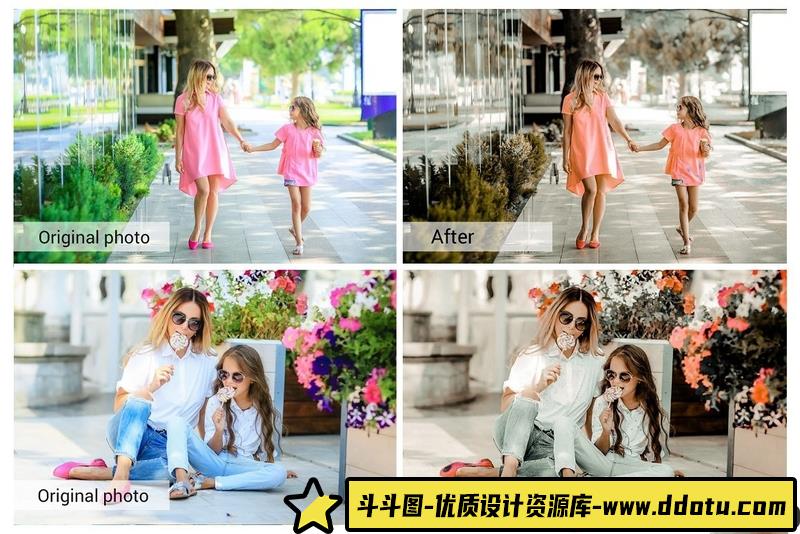 人像LR预设明亮通透牛奶咖啡色调色预设+动作套装lr预设ps滤镜pr调色lightroom人像lut插件