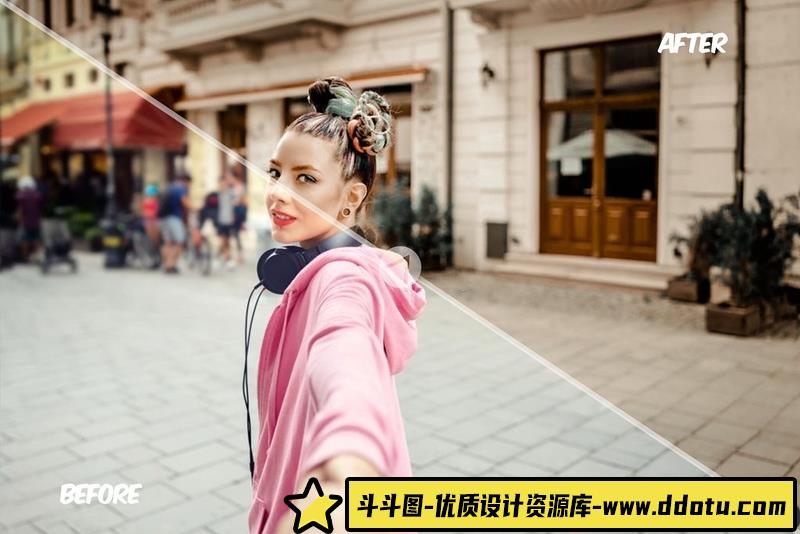 人像LR预设明亮通透牛奶咖啡色调色预设+动作套装lr预设ps滤镜pr调色lightroom人像lut插件