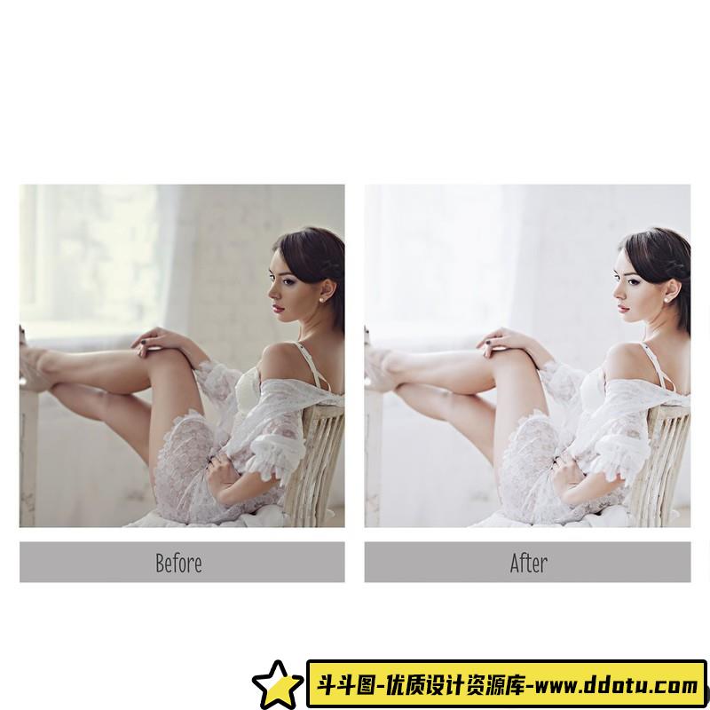 人像LR预设明亮通透人像预设lr预设ps滤镜pr调色lightroom人像lut插件