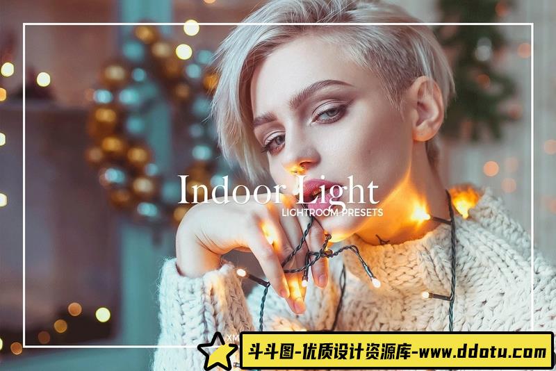人像LR预设模拟工作室棚拍室内人像灯光设置预设手机照片预设lr预设ps滤镜pr调色lightroom人像lut插件-斗斗图