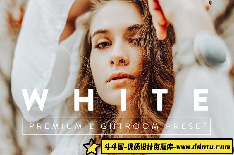 人像LR预设牛奶白通透人像预设lr预设ps滤镜pr调色lightroom人像lut插件-斗斗图