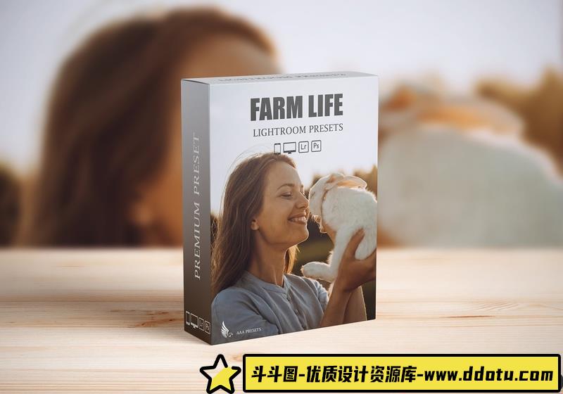 人像LR预设农场生活人像预设lr预设ps滤镜pr调色lightroom人像lut插件-斗斗图