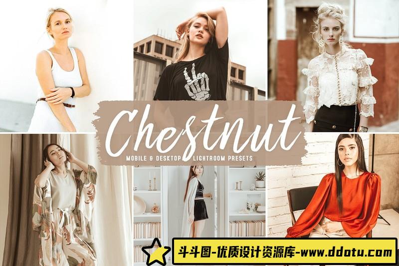 人像LR预设巧克力板栗色调时尚人像预设lr预设ps滤镜pr调色lightroom人像lut插件-斗斗图