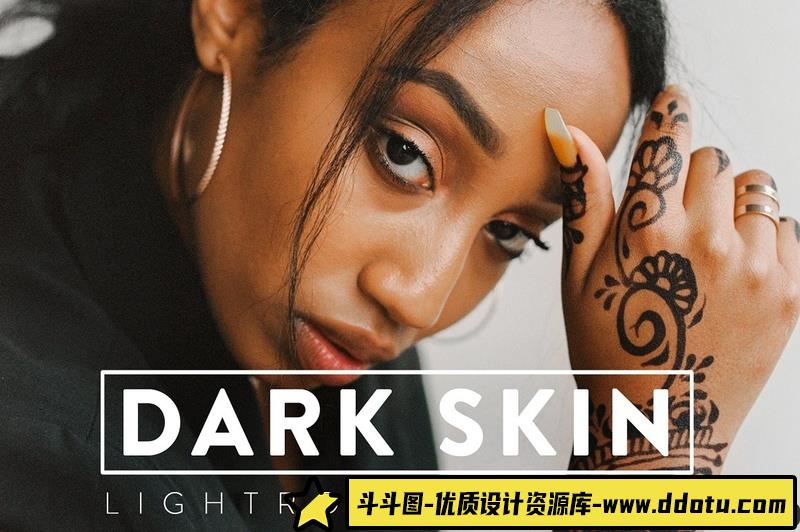 人像LR预设深色人像皮肤修饰预设+移动预设10lr预设ps滤镜pr调色lightroom人像lut插件-斗斗图