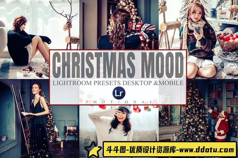 人像LR预设圣诞节新年愿景预设lr预设ps滤镜pr调色lightroom人像lut插件-斗斗图