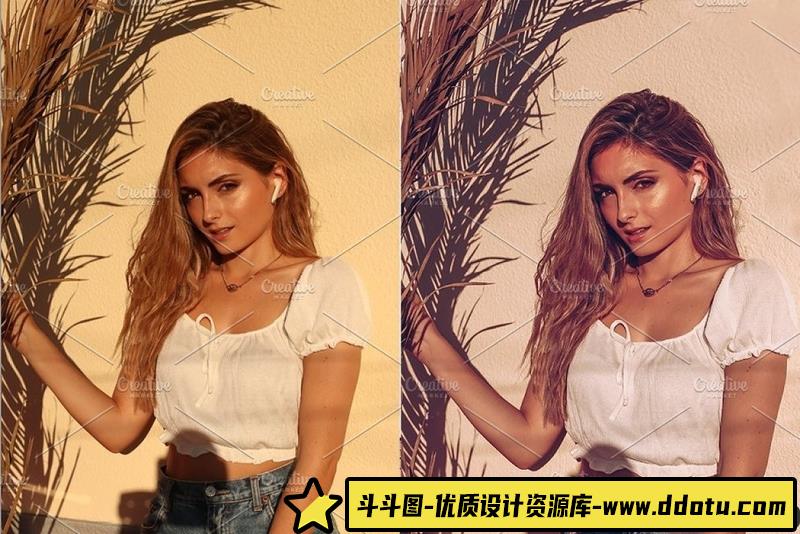 人像LR预设时尚风格照片后期预设lr预设ps滤镜pr调色lightroom人像lut插件