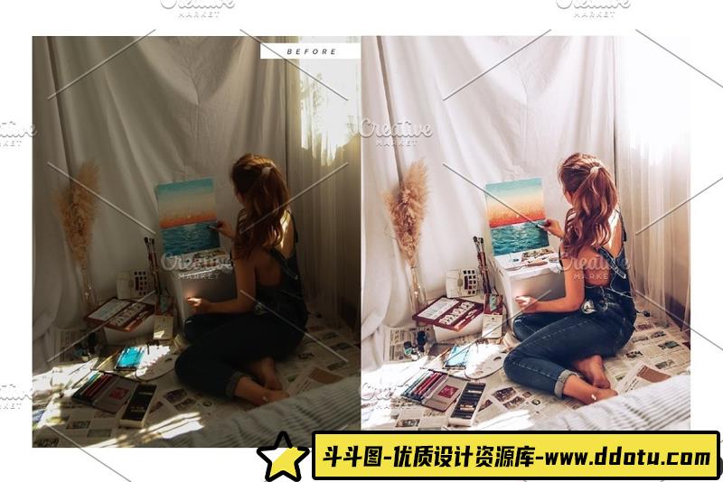 人像LR预设时尚风格照片后期预设lr预设ps滤镜pr调色lightroom人像lut插件