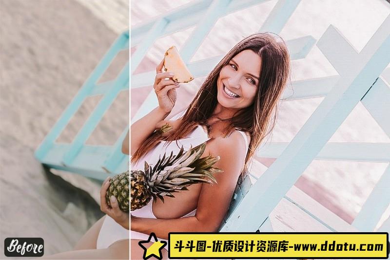 人像LR预设时尚风少女粉美女街拍人像预设lr预设ps滤镜pr调色lightroom人像lut插件