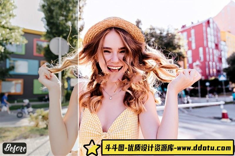 人像LR预设时尚风少女粉美女街拍人像预设lr预设ps滤镜pr调色lightroom人像lut插件