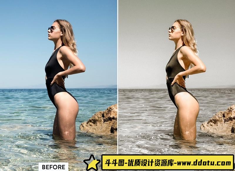 人像LR预设时尚青铜色肤色人像旅拍预设lr预设ps滤镜pr调色lightroom人像lut插件